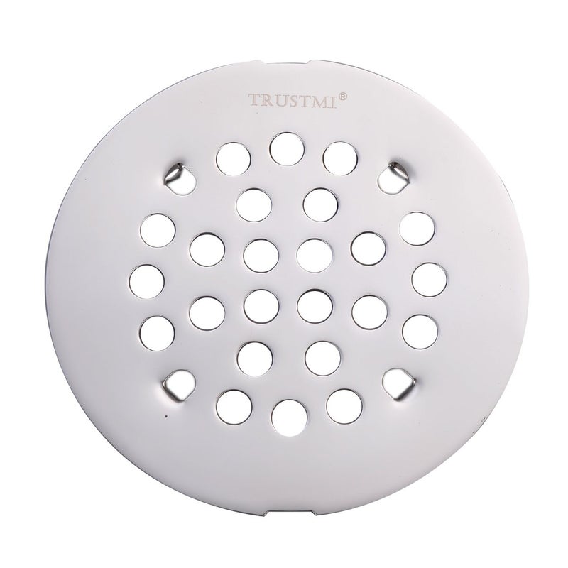 TRUSTMI 4-1/4 Inch Snap-in Shower Floor Drain Replacement Cover,Polished Chrome,Also Brushed Nickel and Oil Rubbed Bronze for Choose - Image 1